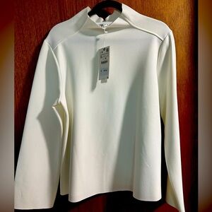 Zara white sweater high neck white shirt SzXL NWT